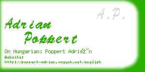 adrian poppert business card